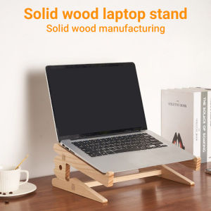 Wooden laptop stand | vertical heightened cooling base suitable for Macbook 13 15 inches⚡PH deliveryIn stock⚡