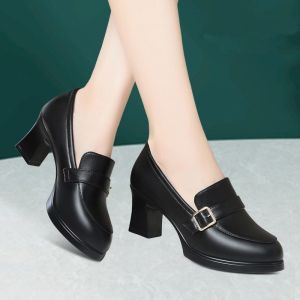 Free Shipping New WomenS Deep-Toe Pumps 2026 Spring/Autumn Collection Mid-Heel Comfortable Work Shoes For Moms