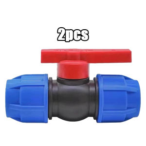 2pcs 1/2" PE Compression Ball ValveCompression Fittings Quick Connector Ball Valve Adapter