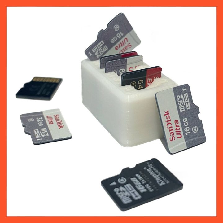 Microsd Storage Block micro sd card holder storage box กล่องจัดระเบียบ micro sd card | Lazada ...