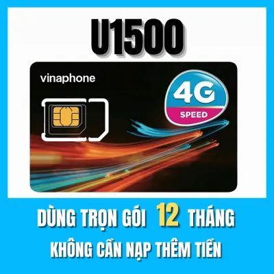SIM 5G VINA TRỌN GÓI 1 NĂM - GÓI U1500 SIÊU DATA VỚI 500GB TỐC ĐỘ CAO MỖI THÁNG DUNG LƯỢNG KHÔNG CHIA GIỚI HẠN THEO NGÀY DÙNG BAO NHIÊU TRỪ BẤY NHIÊU . FREESHIP - CHƯA KÍCH HOẠT