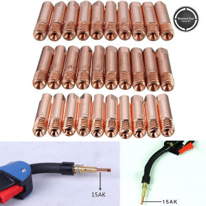 10Pcs 0.8 1.0 1.2mm Tip Gas Nozzle MB-15AK MIG MAG M6 Welding Torch Contact Tips Holder Gas Nozzle