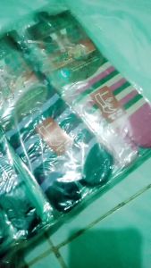 kaos kaki jempol motif salur dan polos 12 pasang