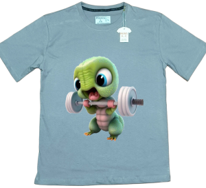 Kaos Pria Gambar 3D Premium Green Turtle Katun 24s H041 By Hans & Co