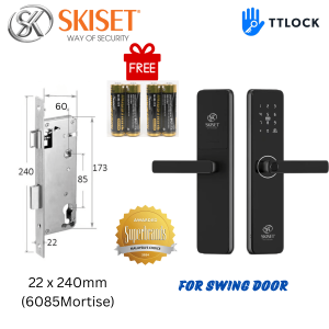 Local Supply SKISET A180 SL6085 TTLOCK Door Digital Smart Door Lock Fingerprint Electronic Digital Lock