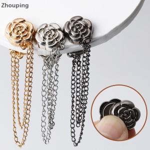 【ZP】Cute คลิปหนีบเสื้อผ้าแม่เหล็กอเนกประสงค์2ชิ้นพร้อมกระดุมโลหะแบบห่วงหนีบผ้าพันคอกางเกงขาหนีบติดด้วยแม่เหล็ก