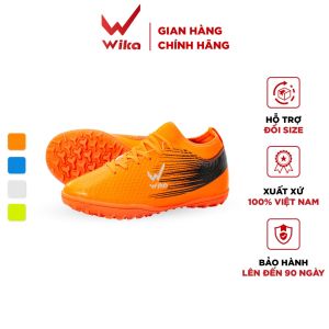 Giày Đá Bóng Wika Flash Chính Hãng Da Phủ Pu Cao Cấp Chống Bong Tróc Đế Mềm Dẻo Đinh Bám Sân