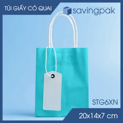 STGxx - 20x14x7 cm - Combo 25 túi giấy có quai giá siêu rẻ nhiều màu
