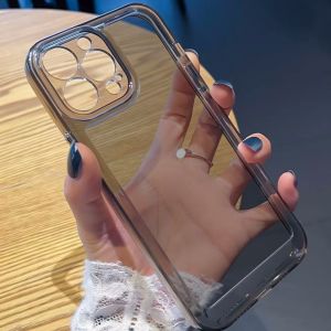 SPACE Clear Transparent Soft Case iPhone 11 12 13 14 15 PRO MAX X XR XS Max 7 8 Plus SE 2 3 Gen Casing TPU Silikon iP Bening Transparan Tebal