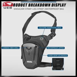 [UEB AUTO]RZAHUAHU รถจักรยานยนต์เอวแพ็คลดกระเป๋าขาผู้ชายผู้หญิงการขี่จักรยาน การขี่จักรยานยุทธศาสตร์ต้นขาแฟนนี่กระเป๋าเก็บโทรศัพท์ Hip EVA Hard Shell Bag ชุดอุปกรณ์เสริมรถจักรยานยนต์