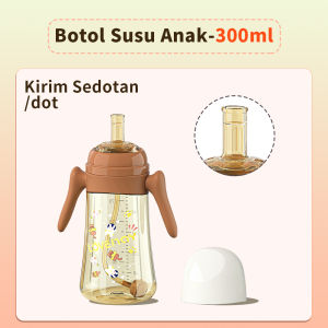 LAKOE Botol Minum Bayi 3In1 Botol Susu Sedotan Anti Tumpah Anak 0-24 Bulan
