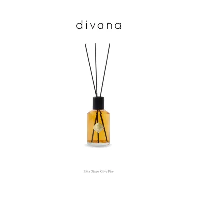 Divana : Pitta Ginger Olive Four Element Room Fragrance 200 ml. น้ำมันหอมระเหย น้ำหอมปรับอากาศ ก้านไม้หอม น้ำหอมประดับบ้าน ของขวัญ ของแต่งบ้าน น้ำหอม