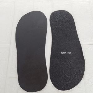 Outsole sandal Pria Alas Bawah sandal Sol Potong Odrey Motif Pasir Warna Hitam Bahan Karet Elastis