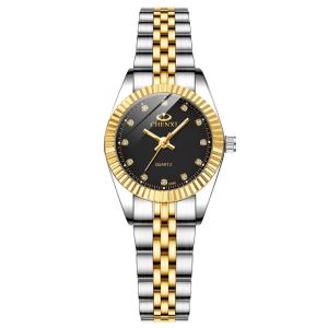CHENXI Men Women Golden Silver Classic Quartz Fashion Watch Female Elegant Clock Luxury Gift Fashion couple watch Watches Ladies Waterproof Wristwatch