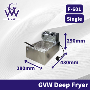 GVW Deep Fryer Electric Deep Fryer Pot Deep Fryer Stainless Steel Pot Bowl Dapur Ayam Gunting Dapur Elektrik
