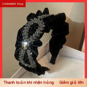 CS Dát Rhinestone Lá Xếp li vải Bow hairbands cho phụ nữ Pháp Tính khí thanh lịch Headband Thời Trang Phụ kiện tóc