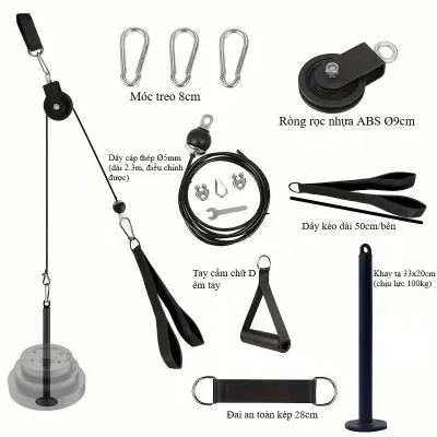 【Au Ju Store】Ròng Rọc Tập Gym Xoay 360 ĐộRòng rọc xoay đa chiềuthiết bị tập thể hìnhKhả năng chịu tải cao