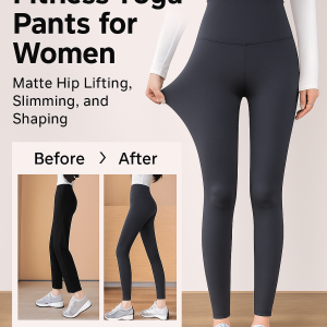 High-elastic shark skin body-shaping pants Matte leg-shaping and hip-lifting pants