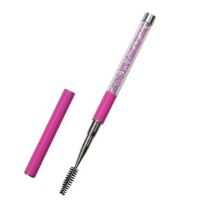 SDFSF Adjustable Radian Grafting Mascara Brush with Cap Round Comb Teeth Spiral Mascara Brush Beauty Tools Reusable Tube Tube Eyelash Brush Women