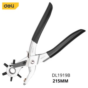 Kìm Bấm Lỗ 9 Inch Deli Tools Màu Đen Cao Cấp - Kích Thước Lỗ Bấm Đa Dạng Phù Hợp Với Nhiều Nhu Cầu Khác Nhau - DL1919