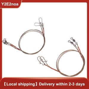 【Y2E2noa】 2Pcs set Steel Wire Titanium Wire Anti-Biting Line With Pin Fishing Front Wire