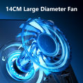 Llano Laptop Cooling Pad Equipped USB Powered Cooler Turbo-Fan Rapid Cooling Gaming Laptop With Adjustable Brackets Suit for the 13-21 inch Laptop. 