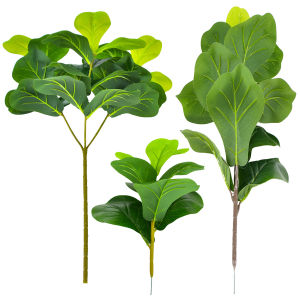 1 PCS 60 cm Nordic Style Simulation Banyan Leaves 15 Leaf Garden Landscape Decoration Artificial Plant Ornaments