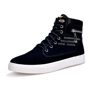 MELODY Casual Canvas Shoes Lace-Up Men Martin Boots Autumn High-top Winter Boots Size 38-46