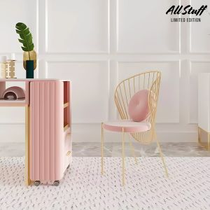 เก้าอี้ร้านทำเล็บ เก้าอี้สตูล เก้าอี้แต่งหน้า(ราคาต่อ1ตัว) โครงสีทอง ทำสปา คาเฟ่ ร้านเสริมสวย โรงแรม Manicure Nail Chair