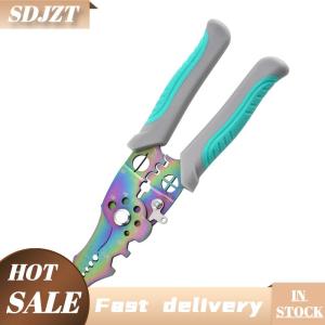 SDJZT Wire Stripper Decrustation Pliers Adjustable Electrical Wire Stripping Tool Non-slip Wire Stripper Crimper For Electrical Cable