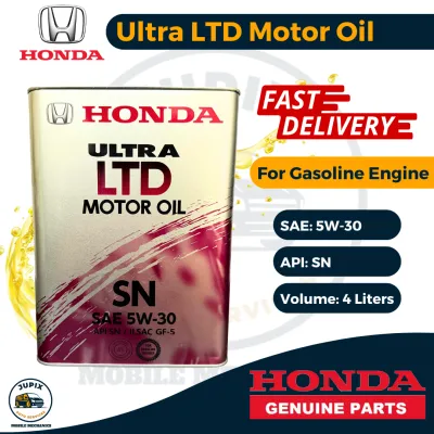 Honda Ultra LTD Engine Oil 5W-30 4 Liters (1 Gallon) for Gasoline Engine
