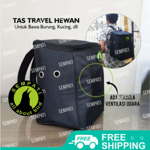 SEMPATI Tas Ransel Kotak Pet Cargo Gendong Bawa Hewan Travel Bag Tas Hewan Tas Kucing Burung Anjing Sugar Glider Reptil Gecko Ayam Kate Hamster Kelinci TSKTR
