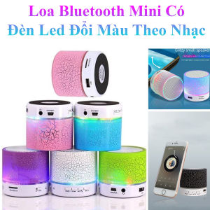 Loa Bluetooth Mini Không Dây 3W Pin Sạc Thiết Kế Nhỏ Gọn Có Đèn Led
