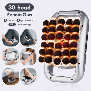 【Local Delivery】Foreverlily Original 30-Head Deep Tissue Massage Gun - High Power Portable Percussion Massager for Back Pain Relief Muscle Recovery Neck Shoulder Leg Arm Calf Body Muscle Fatigue Relaxation
