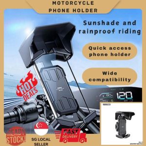 REMAX Motorcycle Bike Phone Holder Stand With Sunshade And Rainproof Riding ABS Material