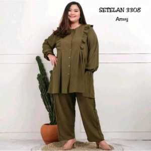MARCELA SET SUPER JUMBO XXXL LD 130 CRINKLE AIRFLOW / SETCEL WANITA JUMBO / SETCEL WANITA TERBARU LD 130 / SETCEL WANITA JUMBO / BAHAN CRINKLE PREMIUM TERBAIK /  BISA COD SELURUH INDONESIA
