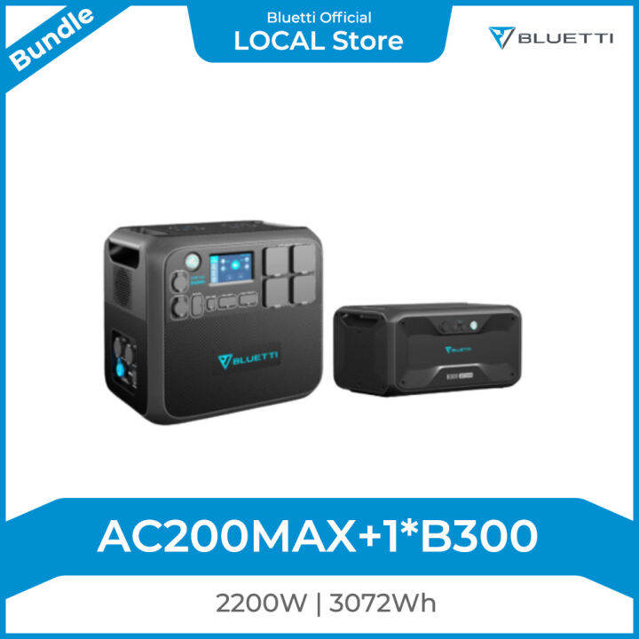 BLUETTI AC200MAX Expandable Power Station | 2200W 2048Wh - AC200MAX+1 ...