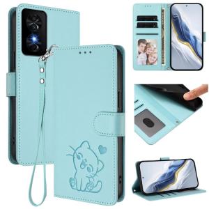 Luxury Casing For TCL 50 SE 201 20R 305 306 30 SE 30 Plus 30 XE 5G 405 406 40 SE 408 403 505 50 XL Heart Cat Pattern Wallet Card Slot Leather Flip Skin Protect Stand Cover Case