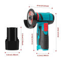 JS Mesin gerinda mini listrik Brushless Angle Grinder Mesin Gerinda Tangan Alat Pemotong. 