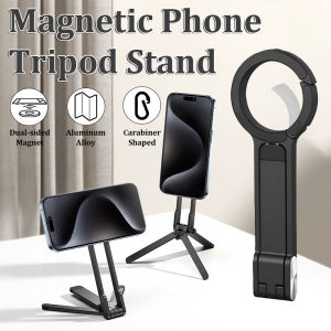 Phone Tripod Carabiner-Mounted for IPhone Portable Magnetic Tripod  Mount Phone Handle Holder