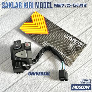 Saklar Kiri VARIO 125/150 NEW HAZARD + Tombol Flash Tembak HI LOW Holder ALL NEW VARIO 125 150 LED 2018-2025 Saklar Kiri Pas Beam On Off Hazard Klakson 4in1 PLUS KABEL SOKET Untuk Vario 125 150 160 ALL NEW UNIVERSAL BEAT NMAX VIXION SATRIA FU MIO PCX AERO