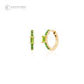 (PRE ORDER) Maison de Jewels - Oro Baguette Pave Hoop (ต่างหูข้างเดียว) ต่างหูทอง ทองแท้ 9K ต่างหูห่วง ต่างหูเพชร เพชรแท้ ต่างหูใส่ทุกวัน ต่างหูแบรนด์. 