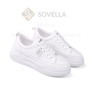SOVELLA Maulvi Sepatu Sneakers Simpel Polos Putih Hitam Wanita