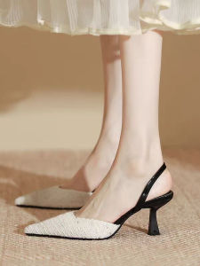 [Free Shipping] 2026 Spring New Collection: Suede Pointed-Toe Mid-Heel Slip-On Flats Solid Color Thin Heel Everyday Commute Shallow Low-Top WomenS Shoes