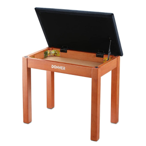 Donner DKB-10 Piano Bench (White / Brown / Burly Wood)