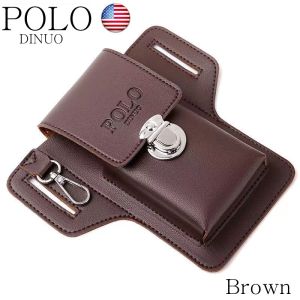 POLO leather waist bag for men waist packs waterproof for men mini wallet with coin purse motorcycle rider fanny pouch women branded running key original on sale belt phone bag jogging with holster card holder wallet organizer with zipper