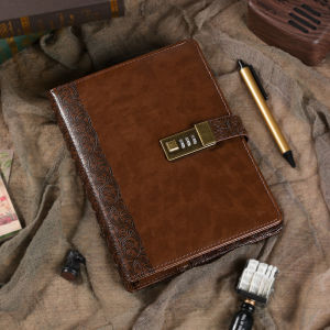 Diary A5 Notebook with Lock Journal Binder Notepad Ring Bullet Note Book Office Agenda Planner Spiral Retro Stationery Organizer2026