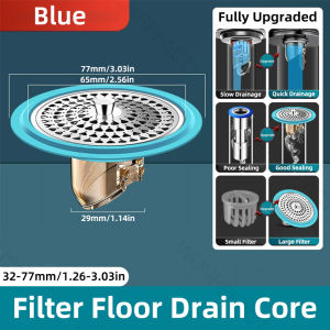 Cockroach-Proof Floor Drain Core Anti-Odor Stainless Steel Shower Drain Bathroom Toilet Drainage