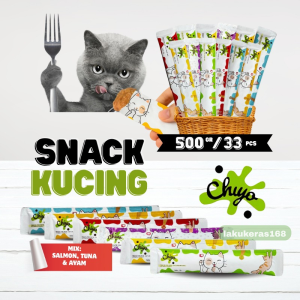 Snack Kucing Murah Mix 500gr Murah Berkualitas Tinggi dan Berlimpah untuk Penggemukan Kucing