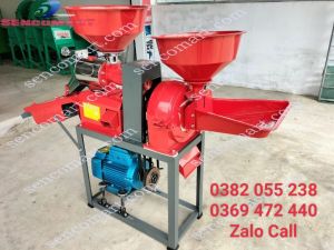 Máy xát gạo nghiền bột TF555 Đỏ Có lọc sạn có công tắc đảo chiều bằng điện
